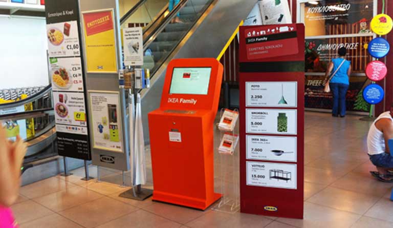 Quiosques interactivos para registo de clientes IKEA no Chipre