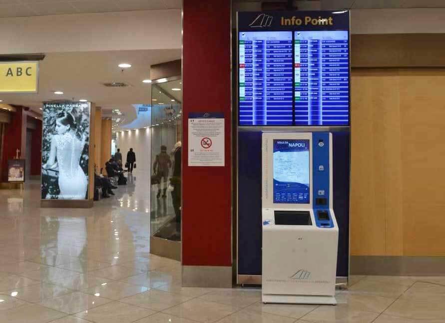 DEVELOPMENT AND PRODUCTION OF AN INTERACTIVE KIOSK FOR THE INTERNAZIONALE DI NAPOLI AIRPORT
