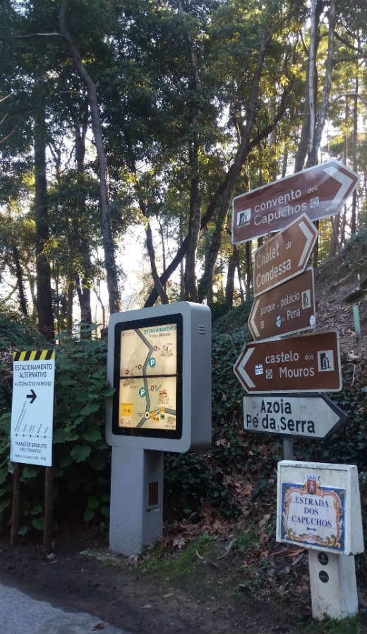 Indicador de estacionamento alternativo em Sintra