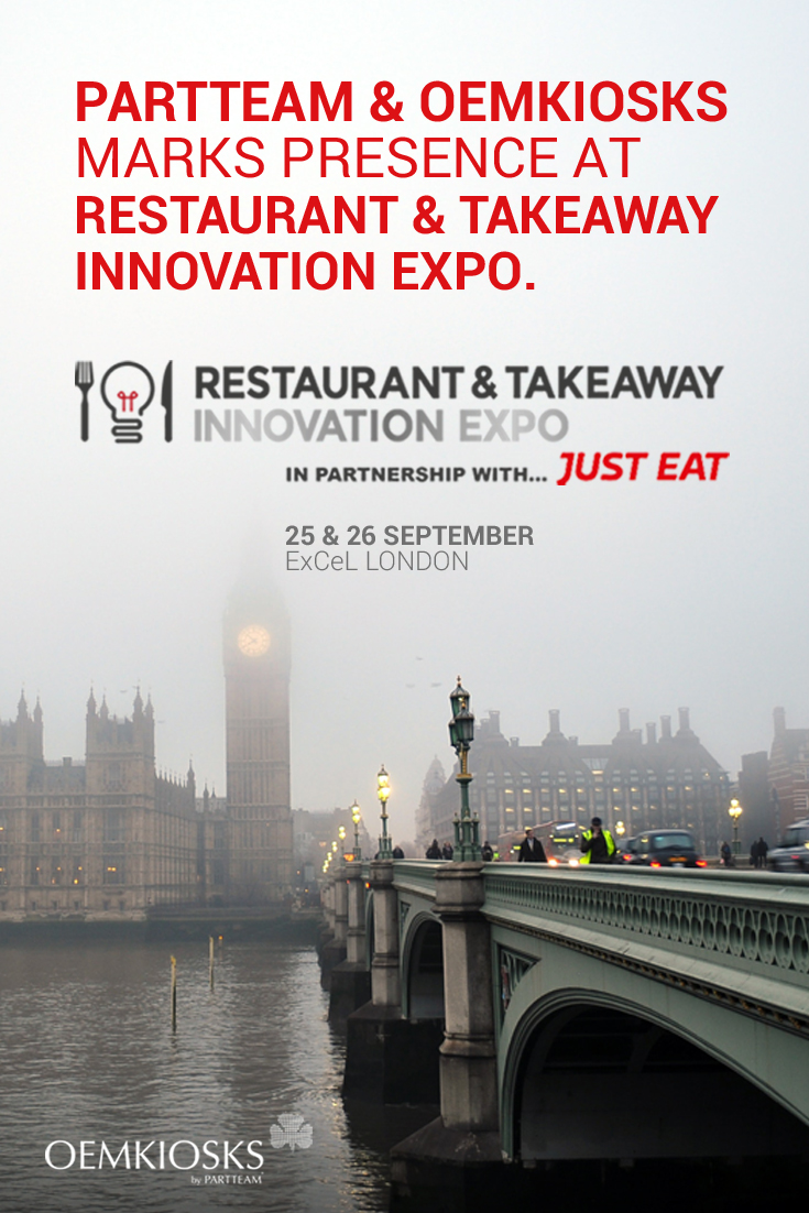 PARTTEAM & OEMKIOSKS WILL BE PRESENT AT RESTAURANT & TAKEAWAY INNOVATION EXPO 2018 EVENT