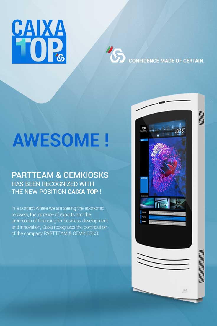 PARTTEAM & OEMKIOSKS has been recognized with position CAIXA TOP 1